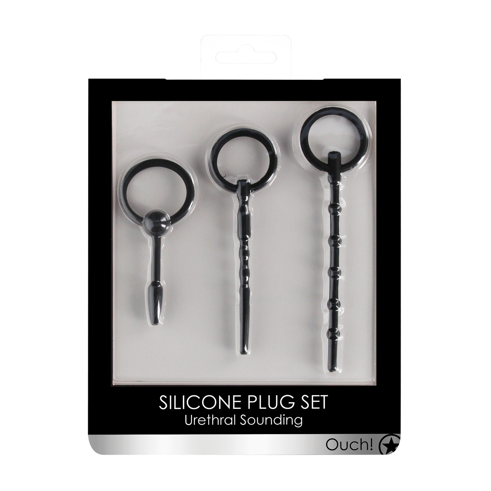 Shots Ouch Urethral Sounding Plug Set in Black