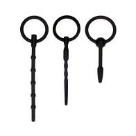 Shots Ouch Urethral Sounding Plug Set in Black