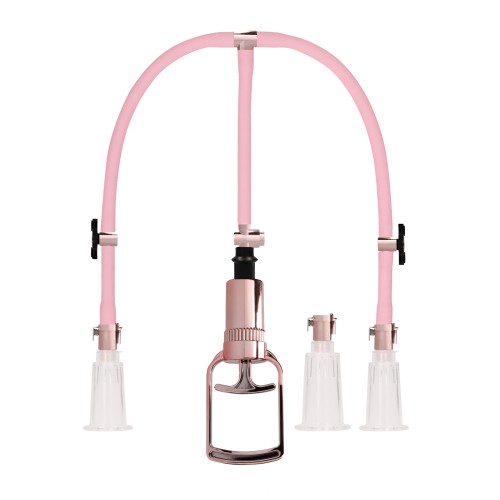 Shots Pumped Clitoral & Nipple Pump Set Medium Rose Gold