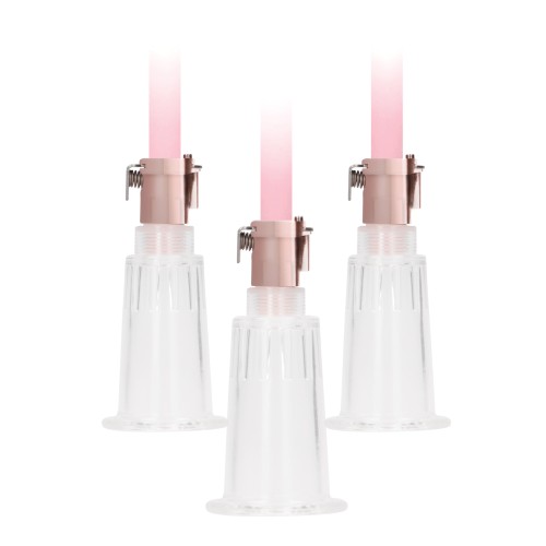 Shots Pumped Clitoral & Nipple Pump Set Medium Rose Gold