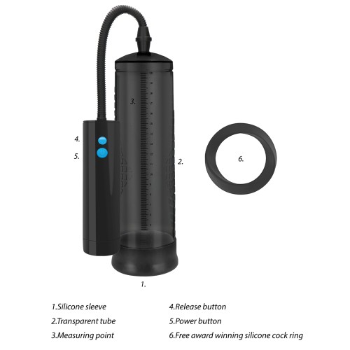 Pumped Rechargeable Extreme Power Pump with Cock Ring