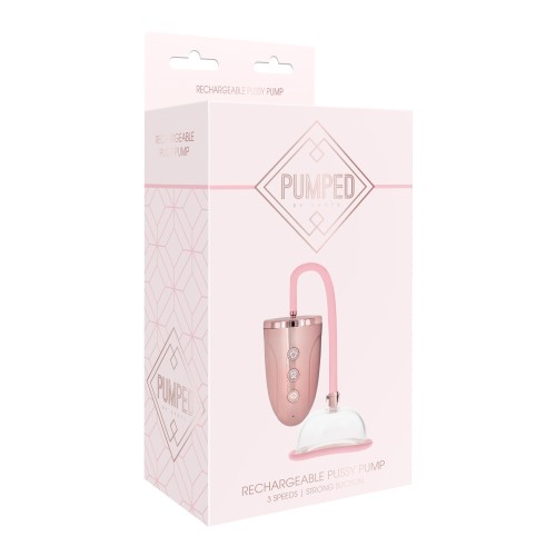 Set de Bomba Automática Recargable para Vulva Shots Pumped - Oro Rosa