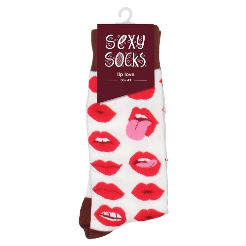 Shots Sexy Socks Lip Love for Women