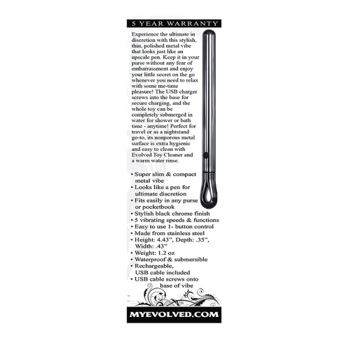 Vibrador Evolved Pen Pal Discreto - Negro