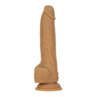 Naked Addiction 9" Thrusting Dong with Remote - Caramel