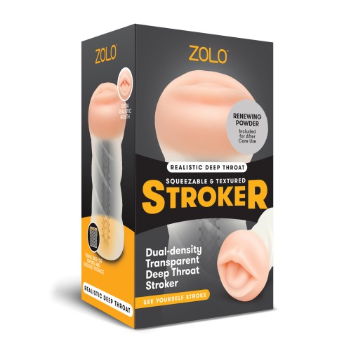 ZOLO Realistic Deep Throat Stroker Transparent