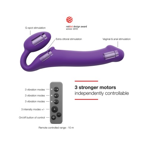 Vibrating Bendable Strapless Strap On for Couples