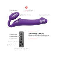 Vibrating Bendable Strapless Strap On for Couples