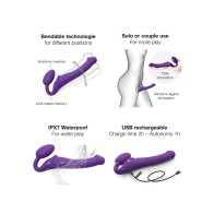 Strap on Me Vibrador Strapless Flexible Mediano - Morado