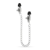 Big Nipple Clamps with Chain - Silver