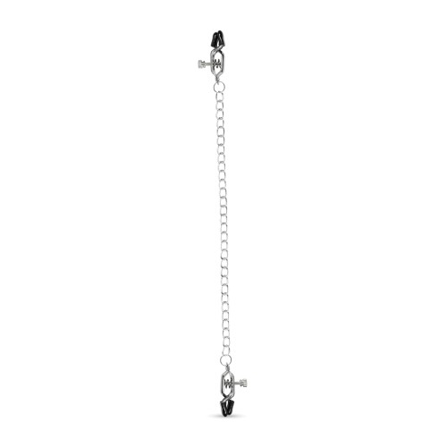 Big Nipple Clamps with Chain - Silver