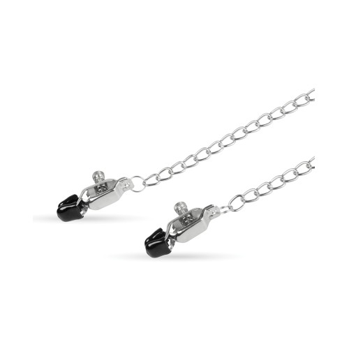 Big Nipple Clamps with Chain - Silver