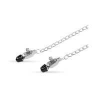 Big Nipple Clamps with Chain - Silver