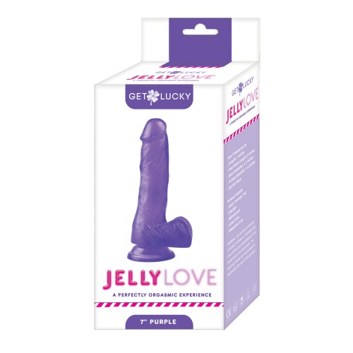 Get Lucky Dildo de Gel Púrpura - Realismo Redefinido