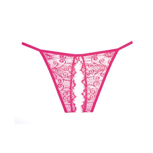 Adore Lace Enchanted Belle Panty - Hot Pink