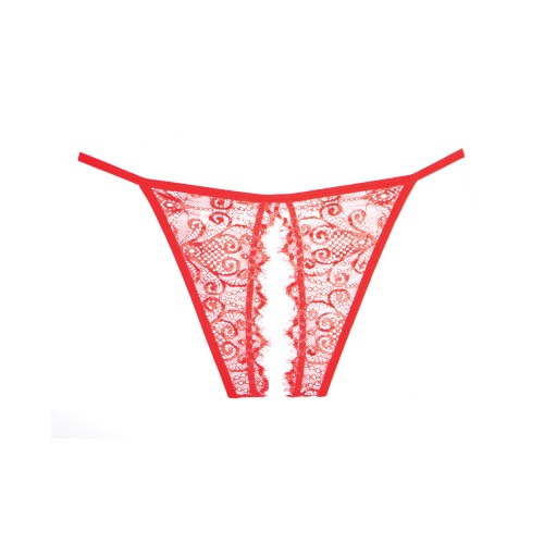 Adore Lace Enchanted Belle Panty - Red O/S