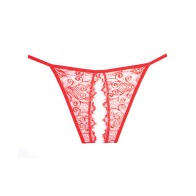 Adore Lace Enchanted Belle Panty - Red O/S