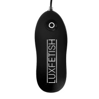 Plug Anal Inflable Vibrante Lux Fetish de 4 Pulgadas con Base de Succión - Negro