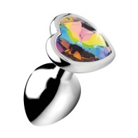 Heart Shaped Rainbow Prism Anal Plug for Playfulness