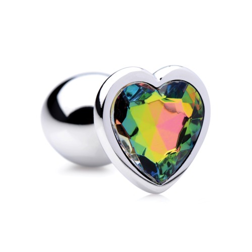 Heart Shaped Rainbow Prism Anal Plug for Playfulness