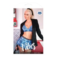 No Fucks Given Box Pleat Skirt - Monday Blue L/XL