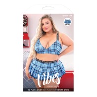 Vibes No Fucks Given Box Pleat Skirt