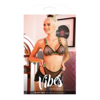 Vibes I'd Hit That Net Bralette & Panty Set