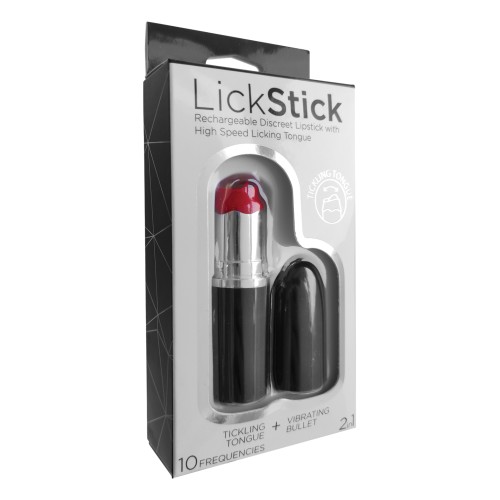 Lick Stick Vibrador Recargable en Forma de Pintalabios