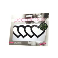 Peekaboo Glow in the Dark Hearts Pasties - 2 Pack