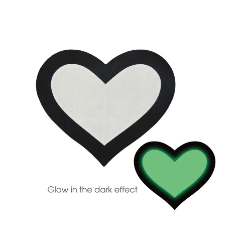 Peekaboo Glow in the Dark Hearts Pasties - 2 Pack