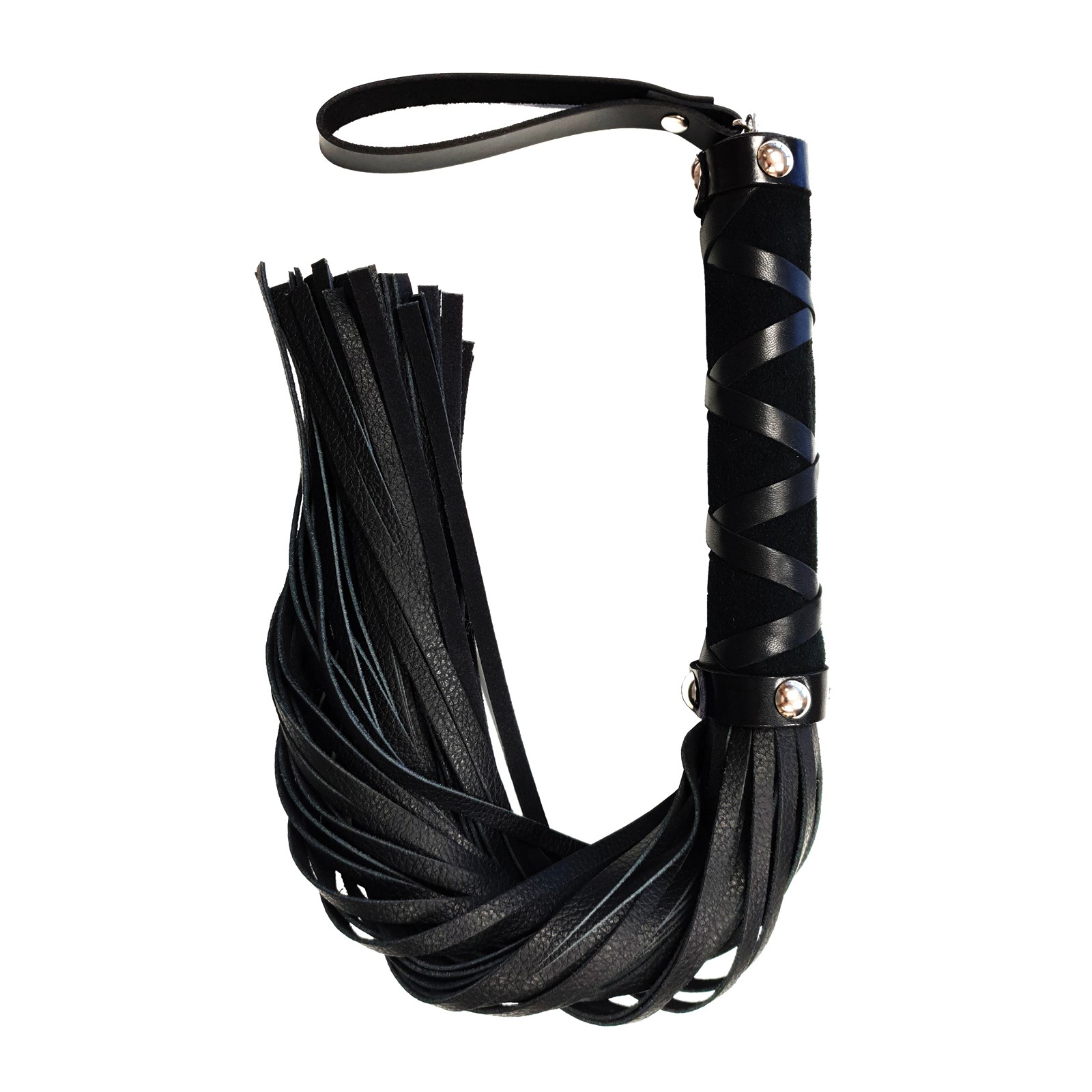 Rouge Short Leather Flogger Black - Unique BDSM Accessory