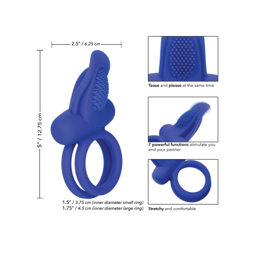 Rechargeable Dual Pleaser Enhancer Blue