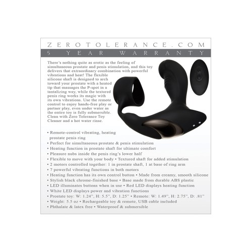 Vibrador Prostate Strapped Tapped Zero Tolerance Negro