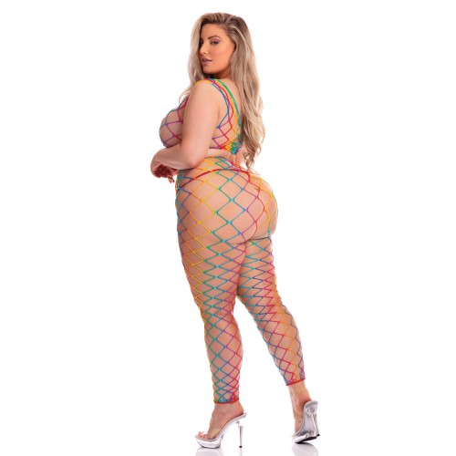 Pink Lipstick Roy G. Biv 2 pc Bodystocking Arcoíris - QN