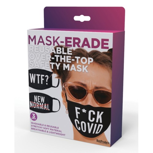 Hott Products Máscaras Mask-erade Paquete de 3 para Covid