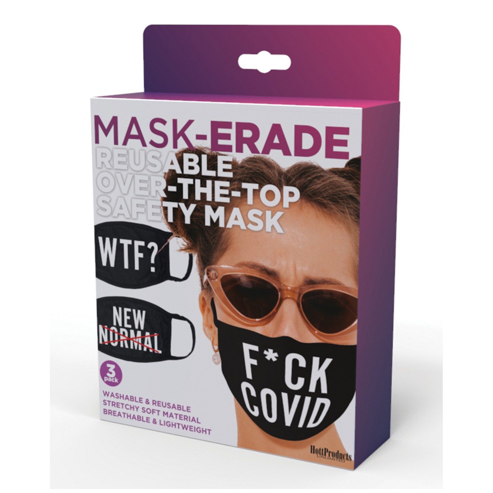 Hott Products Mask-erade Masks Pack of 3 for Covid