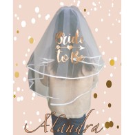 Bride to Be Luxury Rose Gold Veil