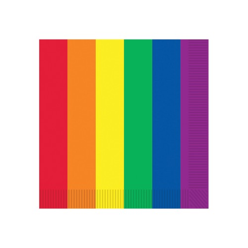 Pride Luncheon Napkins - Rainbow Pack of 16