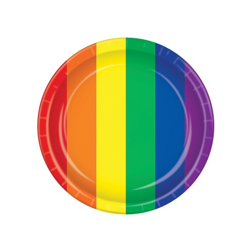 Pack of 8 Rainbow Pride Plates