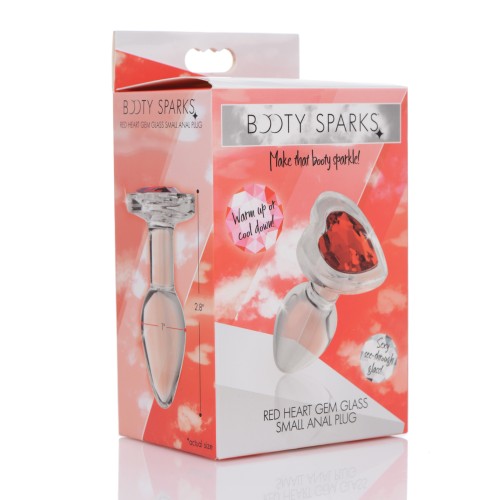 Booty Sparks Heart Gem Glass Anal Plug