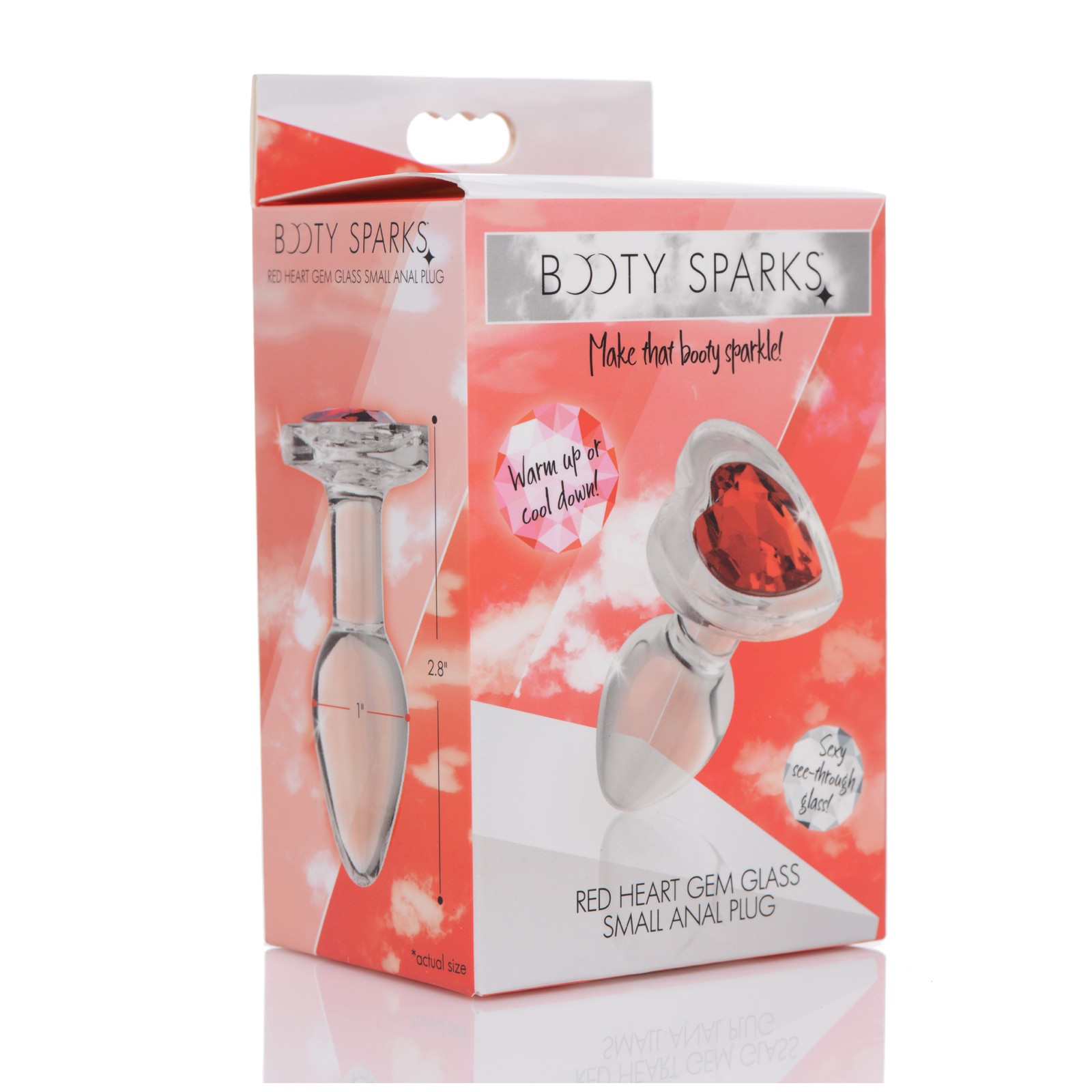 Booty Sparks Heart Gem Glass Anal Plug