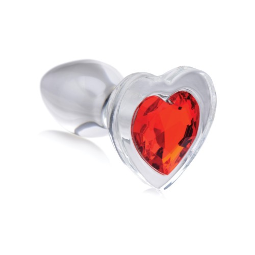 Booty Sparks Heart Gem Glass Anal Plug