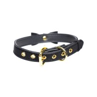 Collar de Gato con Campana Master Series Negro Dorado