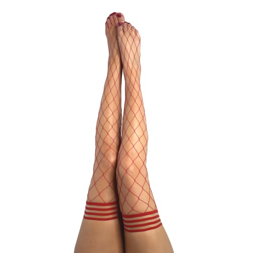 Kix'ies Claudia Large Net Fishnet Thigh Highs