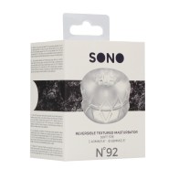 Shots Sono No. 92 Reversible Textured Masturbator - Transparent