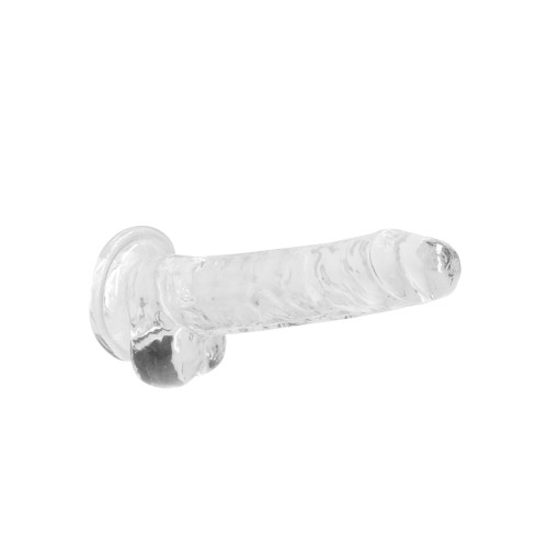 Dildo RealRock Cristal Claro 7" con Bolas