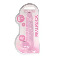 Shots RealRock Pink 8 Inch Dildo with Balls