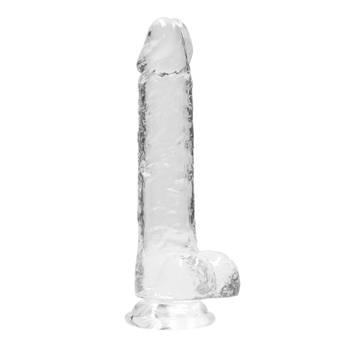 Dildo Realista de 8" con Bolas Transparente