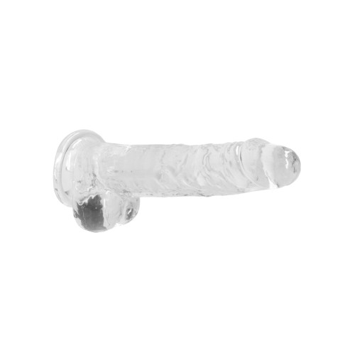 Dildo Realista de 8" con Bolas Transparente