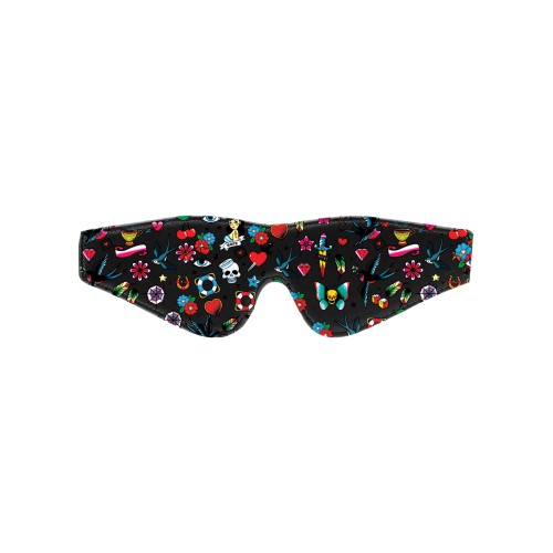 Tattoo Style Eye Mask - Black